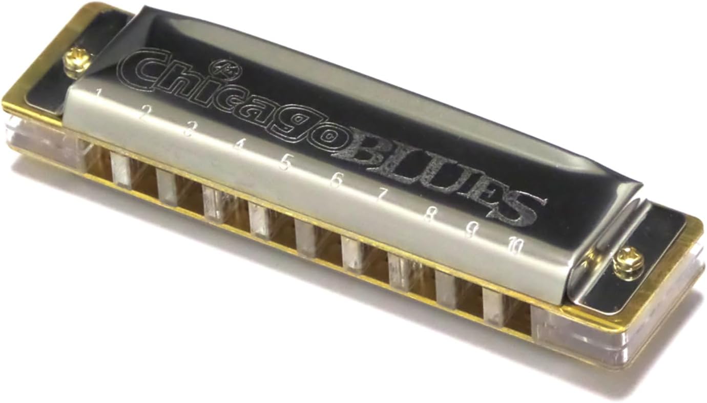 Harmonica-Party Pack of 6, Kay Chicago Blues, (6) Key of C, 10 Holes -20 Tones, Traditional Blues Harmonica for Adults, Beginners, Professionals Since 1976
