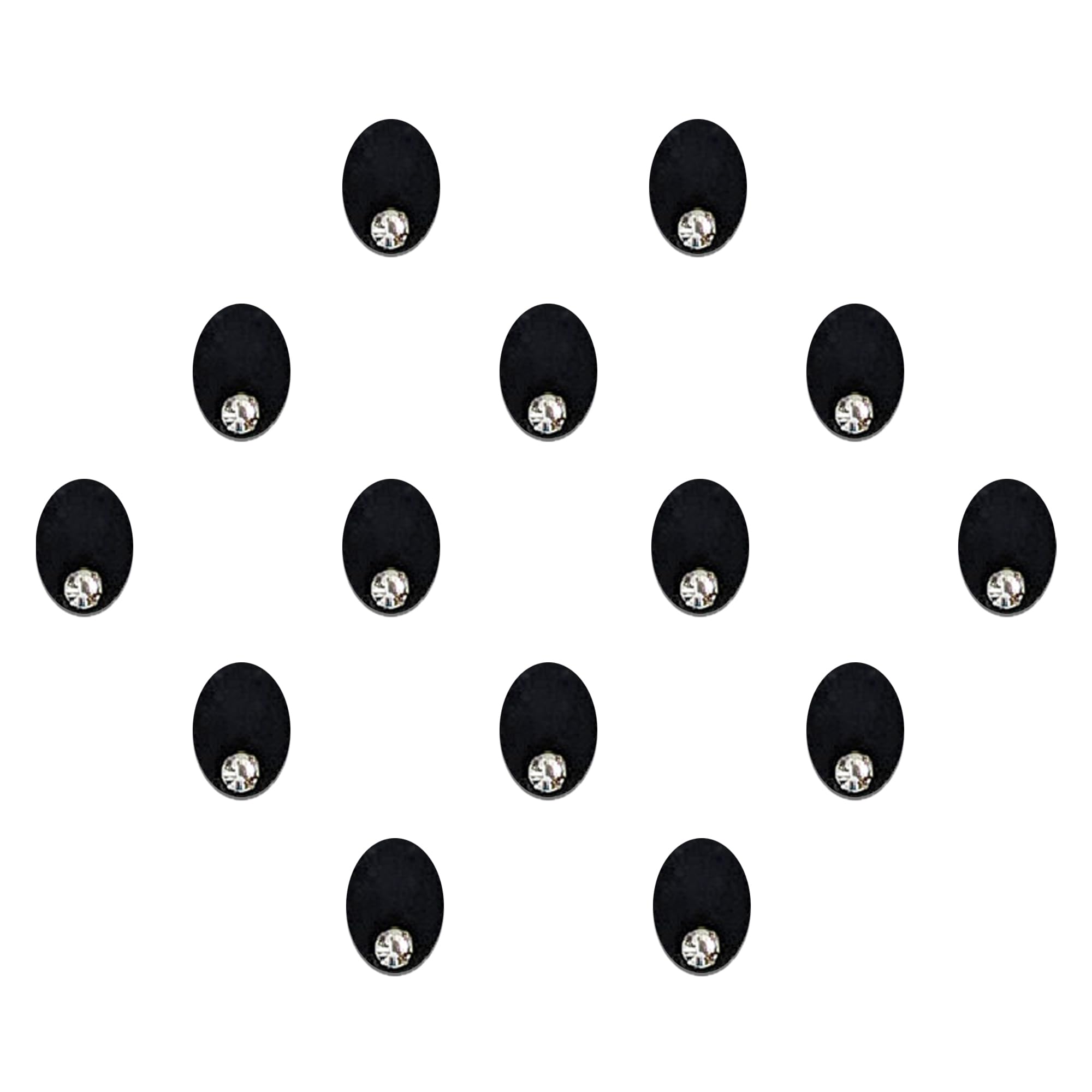 Comet Busters Black Oval Velvet Bindis With Stone (6 mm) (BIN1402)-image-33