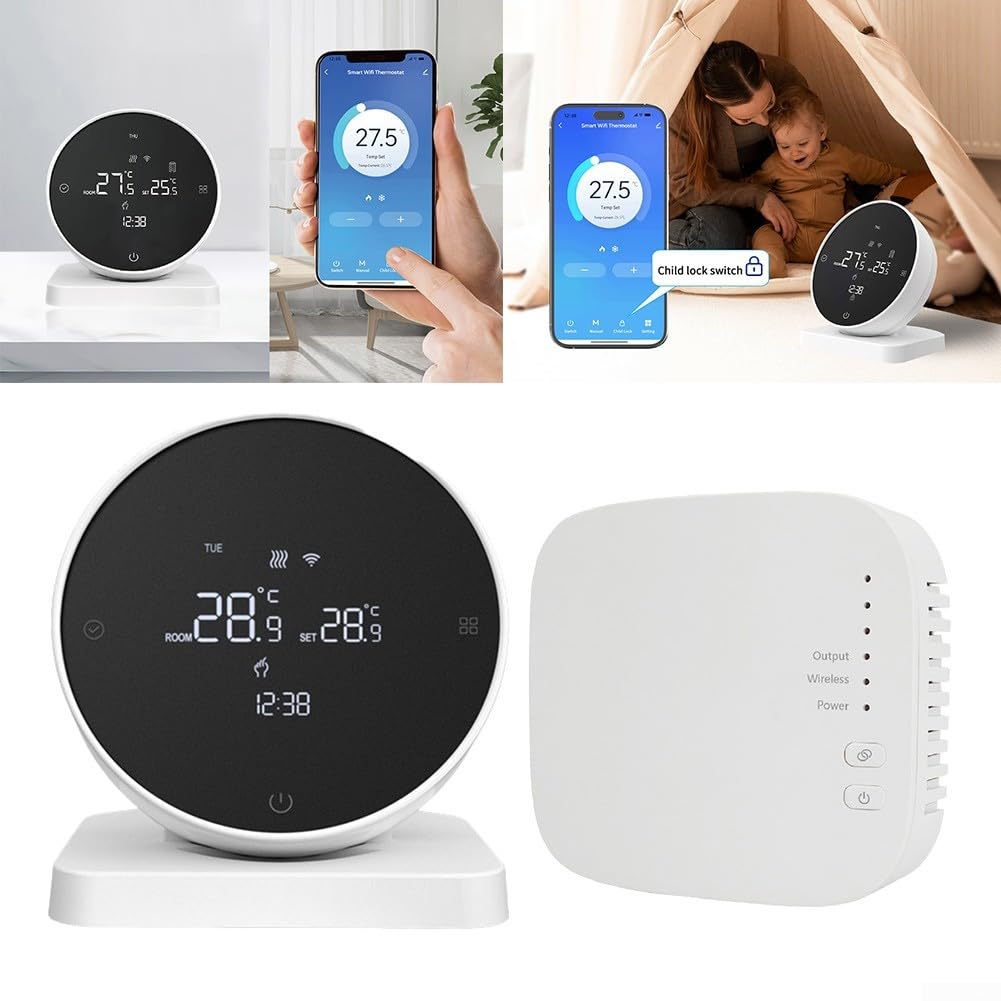 Tuya Thermostat mural pour chaudière intelligente avec écran LCD (pas de