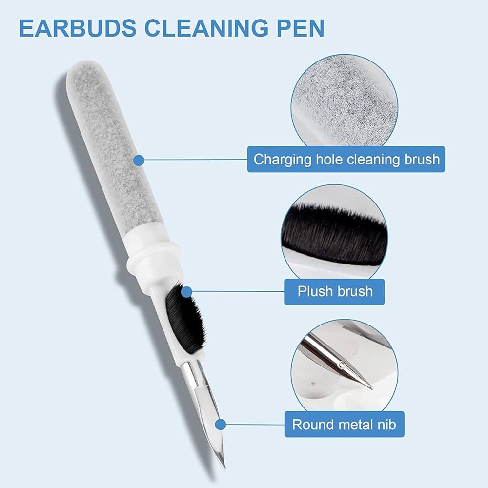 AirPod Cleaning Kit,3 in 1 Earphones Cleaner 360°Earbuds Cleaning Pen Kit, Multifunctional Earbuds Cleaning Pen for Bluetooth Earphones Case Dust Removal,Cleaning Tools for Keyboards Phone AirPods: Amazon.co.uk: Electronics & Photo