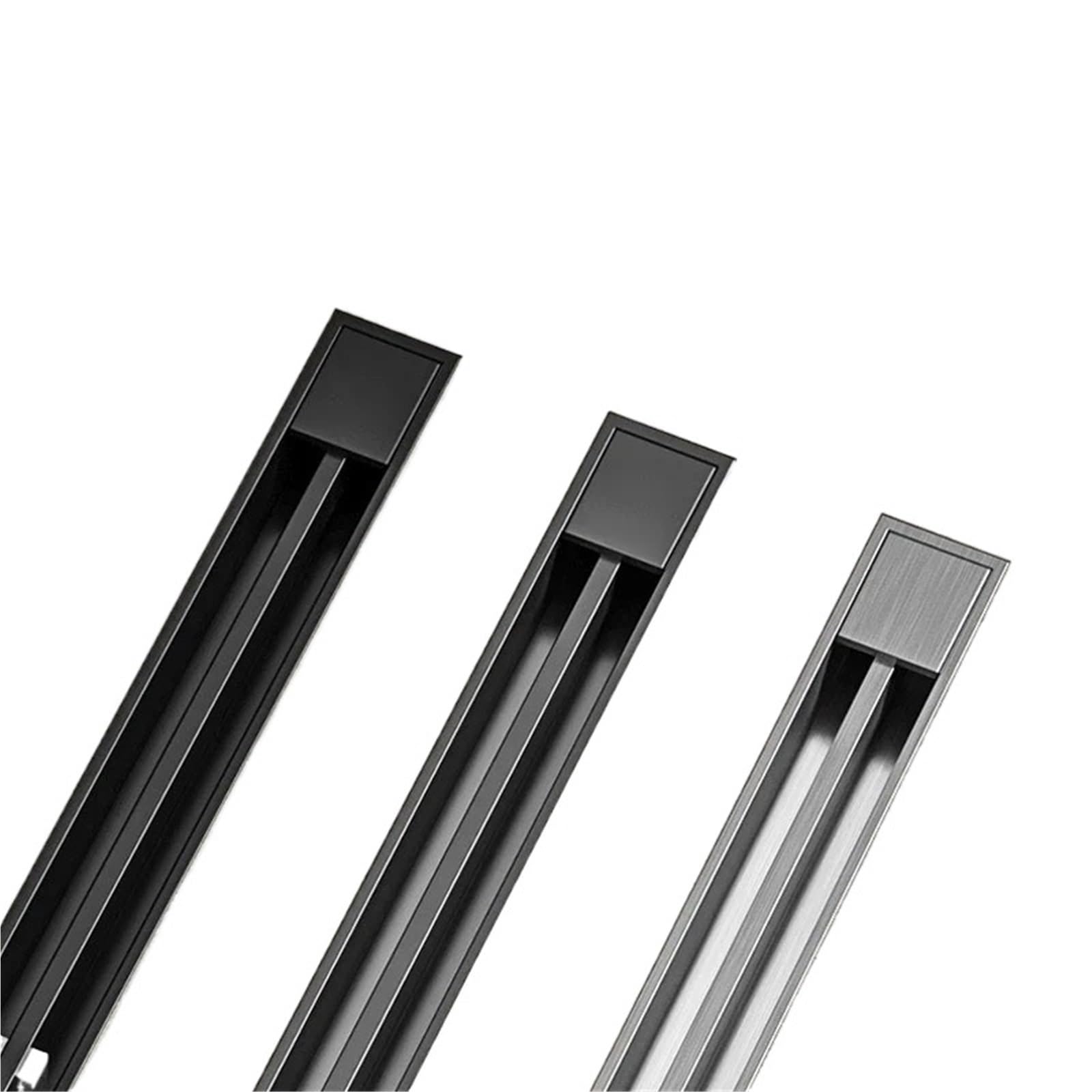 Drainage grates Shower Floor Drain Drains Black 304 Stainless Steel Linear Drainage 3.2Cm Wide Invisible Extremely Narrow(Side 3.2x90cm)