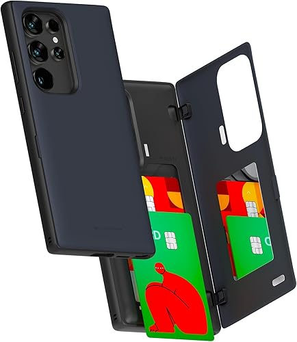 Miniatura 629 de GOOSPERY Parachoques magnético para puerta compatible con Galaxy S23, tarjetero tipo cartera, cierre automático, protección de doble capa resistente