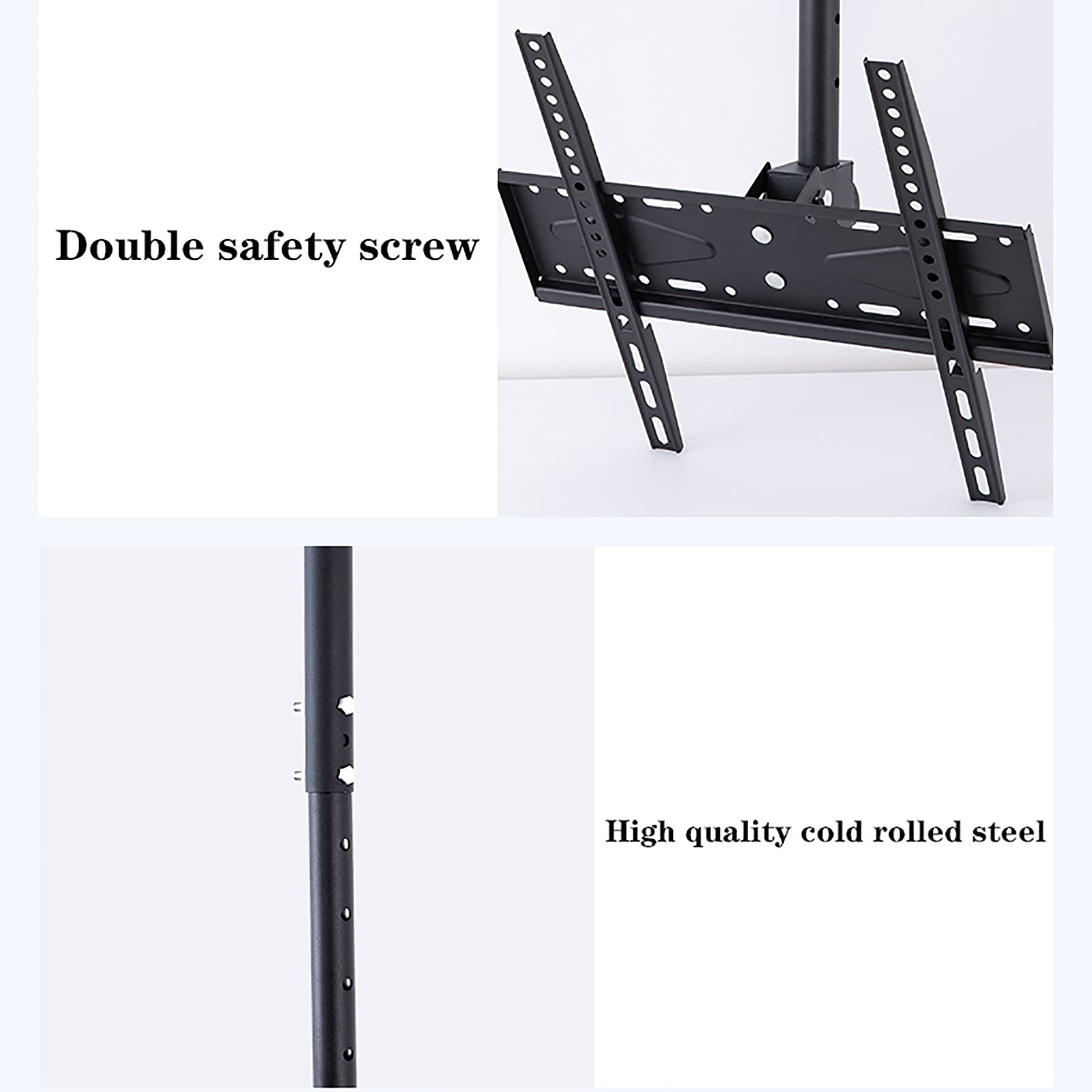 Soporte de montaje para TV de movimiento completo, inclinación ajustable y giratorio para pantallas LED de 26 a 55 pulgadas, compatible con instalación en techo