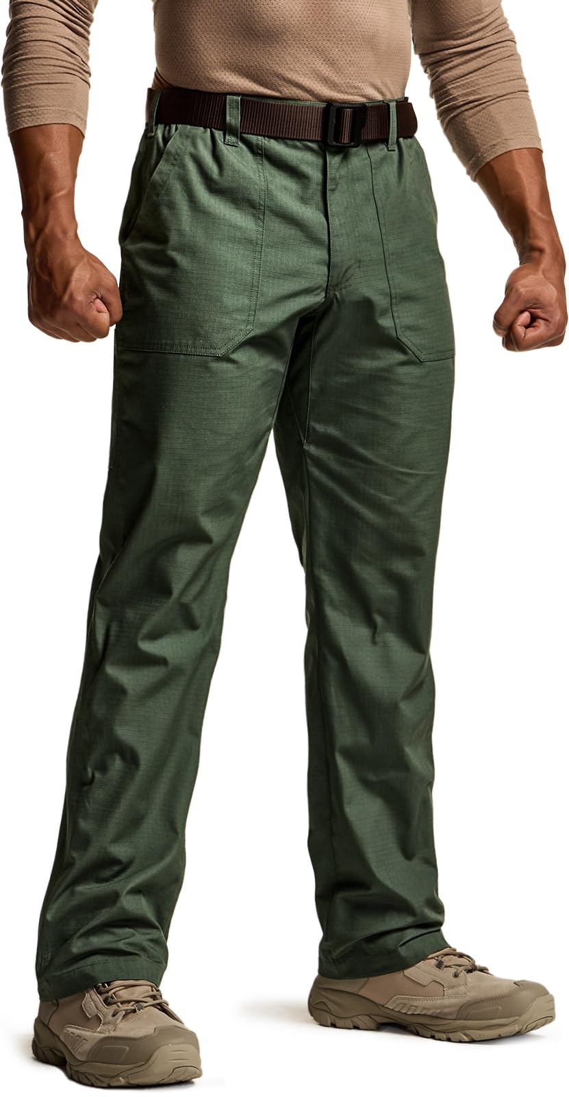 CQR Men's Quick Dry Work Pants, Water Resistant Outdoor Tactical Pants, Lightweight Stretch Cargo Hiking Pants — view 25