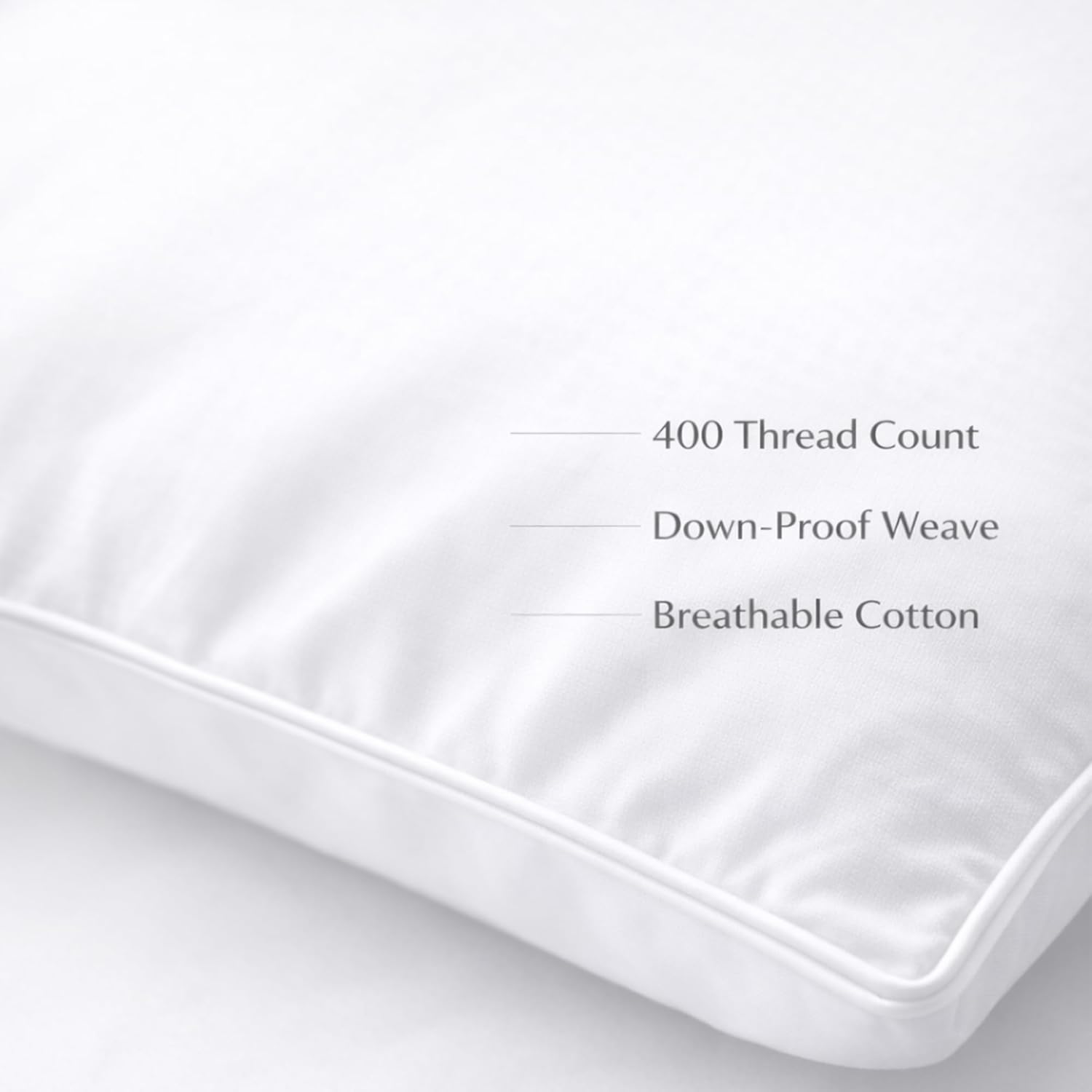 Continental Bedding Siberian Goose Down Pillow 800 Fill Power White Goose Down 400 Thread Count 100% Cotton Shell Soft Medium Firm Loft Options Handcrafted in USA - Image 6