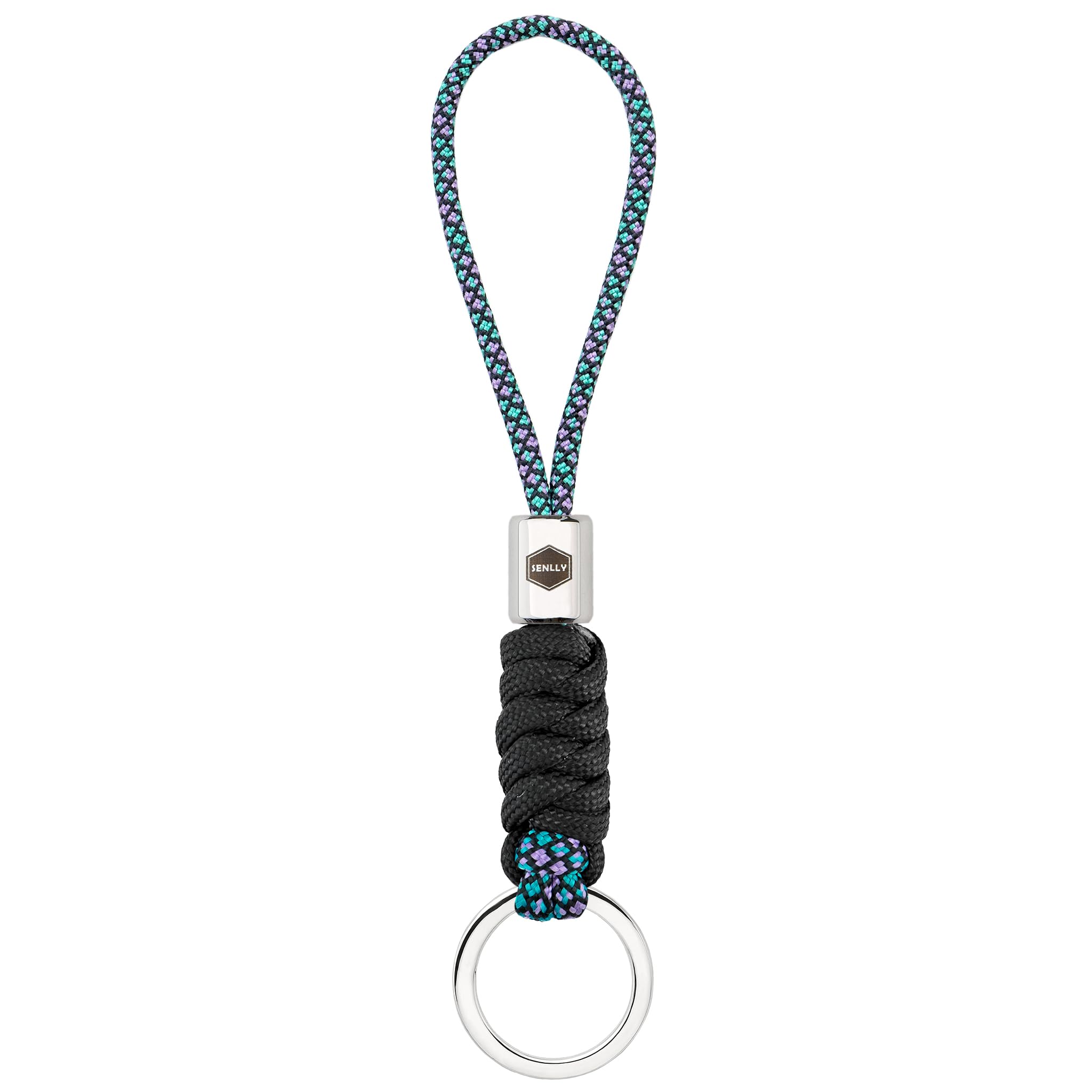 SENLLY Keychain Lanyard for Keys, Cell Phone, Wallet, Paracord Braided Design with Stainless Steel Hardware