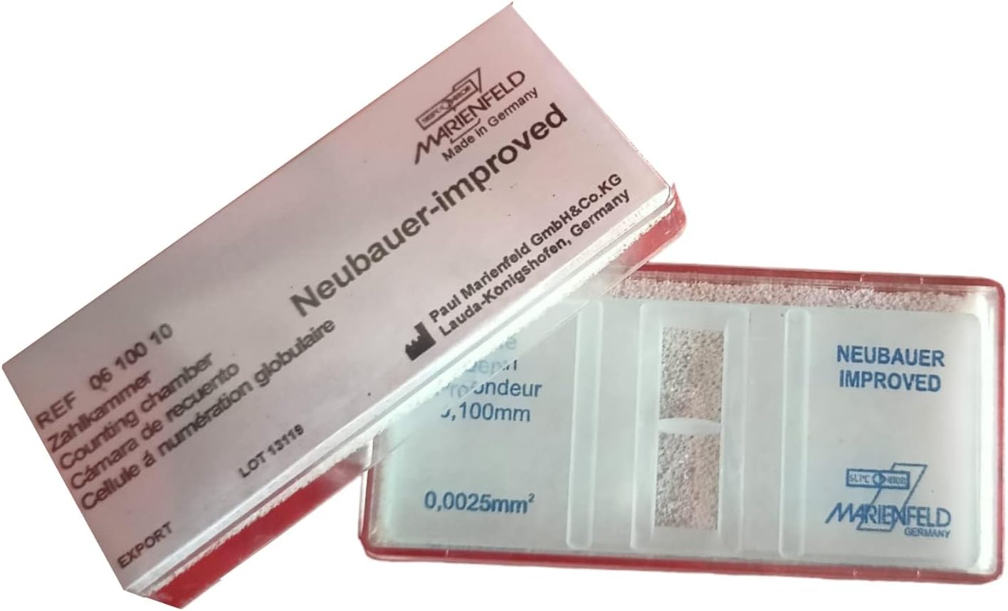 Cell Counting Chamber Brightline 06 100 10 Neubauer Improved MarienfeId