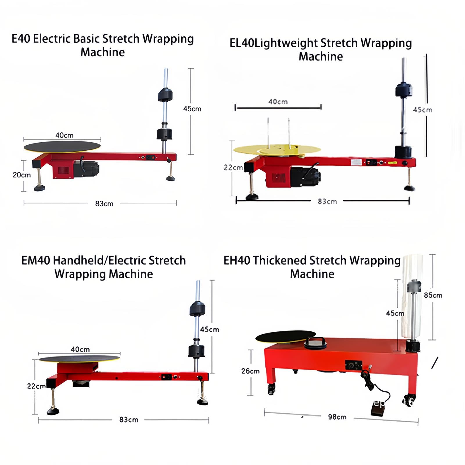 Machine d;Emballage sous Film étirable, Table d;Emballage électrique sous Film étirable, Distributeur de Film, Machine d;Emballage sous Film étirable (Single Bar Heavy)