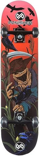 Punisher - Patineta completa para niños con rodamientos ABEC-7 de arce canadiense ABEC-7 de 31.5 x 7.75 pulgadas