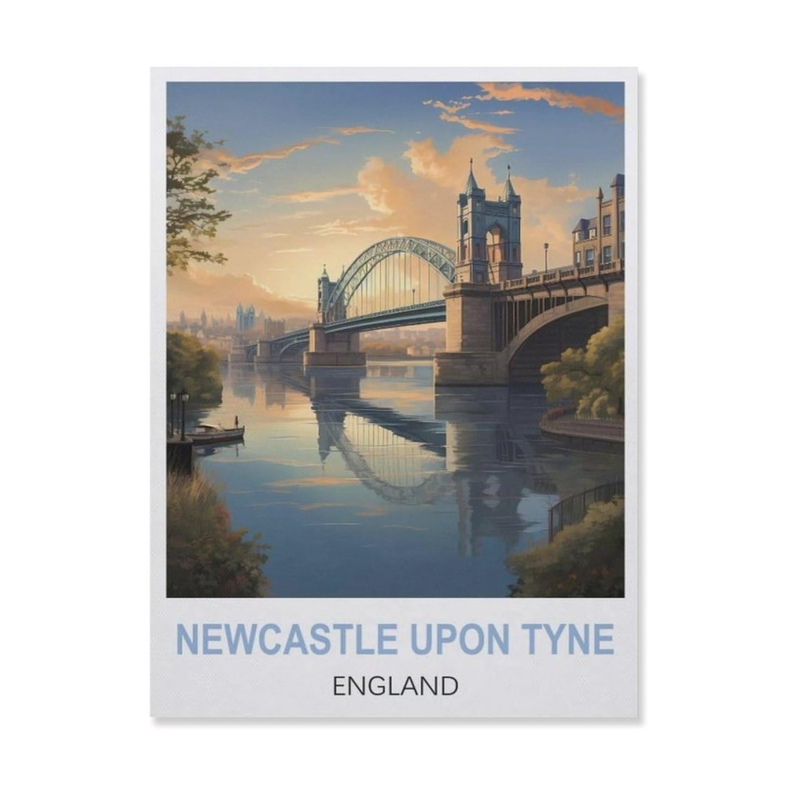 Funny Metal Tin Signs，Newcastle upon Tyne England(30x40cm）