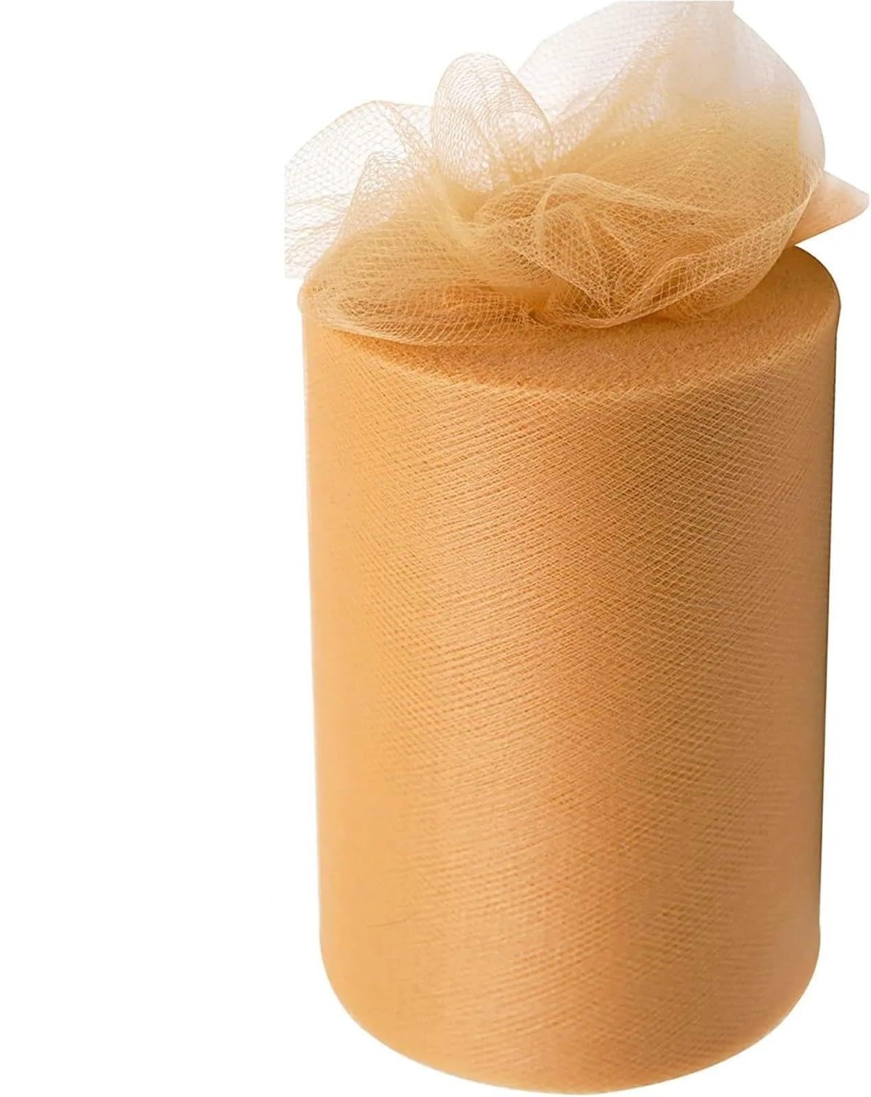 Tulle Fabric Roll White Tulle Fabric 15cm by 200 YD Spool Ribbon for DIY Wedding Decorations Craft Supplies(Color08)