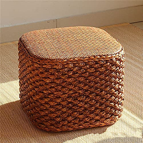 Chaussure tabouret rond rotin CHEWYNP pour ranger l'entrée