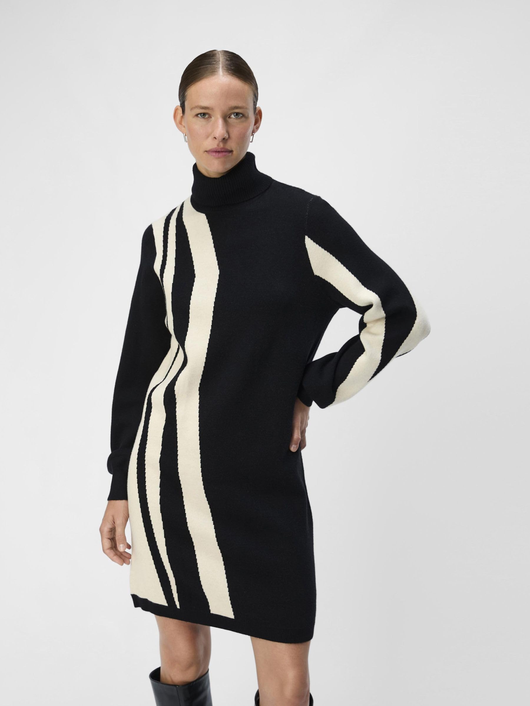 Object Objray L/S Knit Rollneck Dress Robe en Tricot Femme