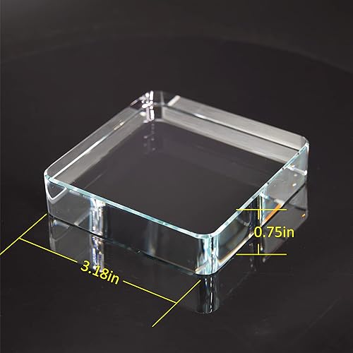 Miniatura 2 de StayMax Pisapapeles de bloque de vidrio cuadrado