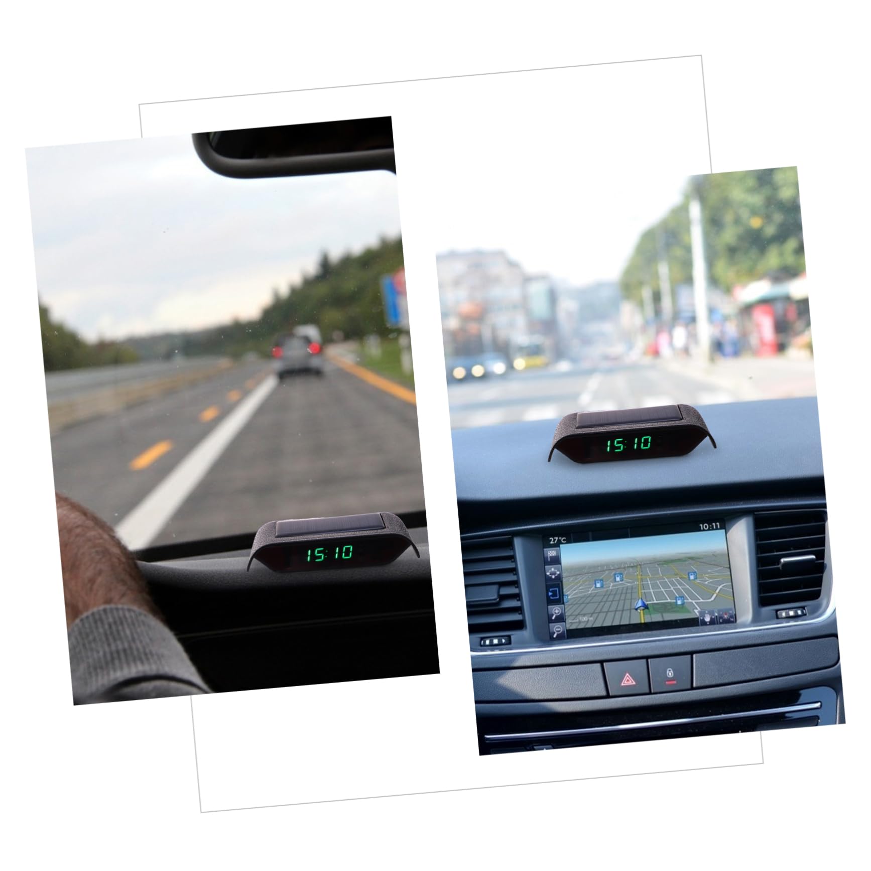 SUPVOX Reloj Para Coche Solar Diseño De Energía Temporizador Electrónico Alta Precisión