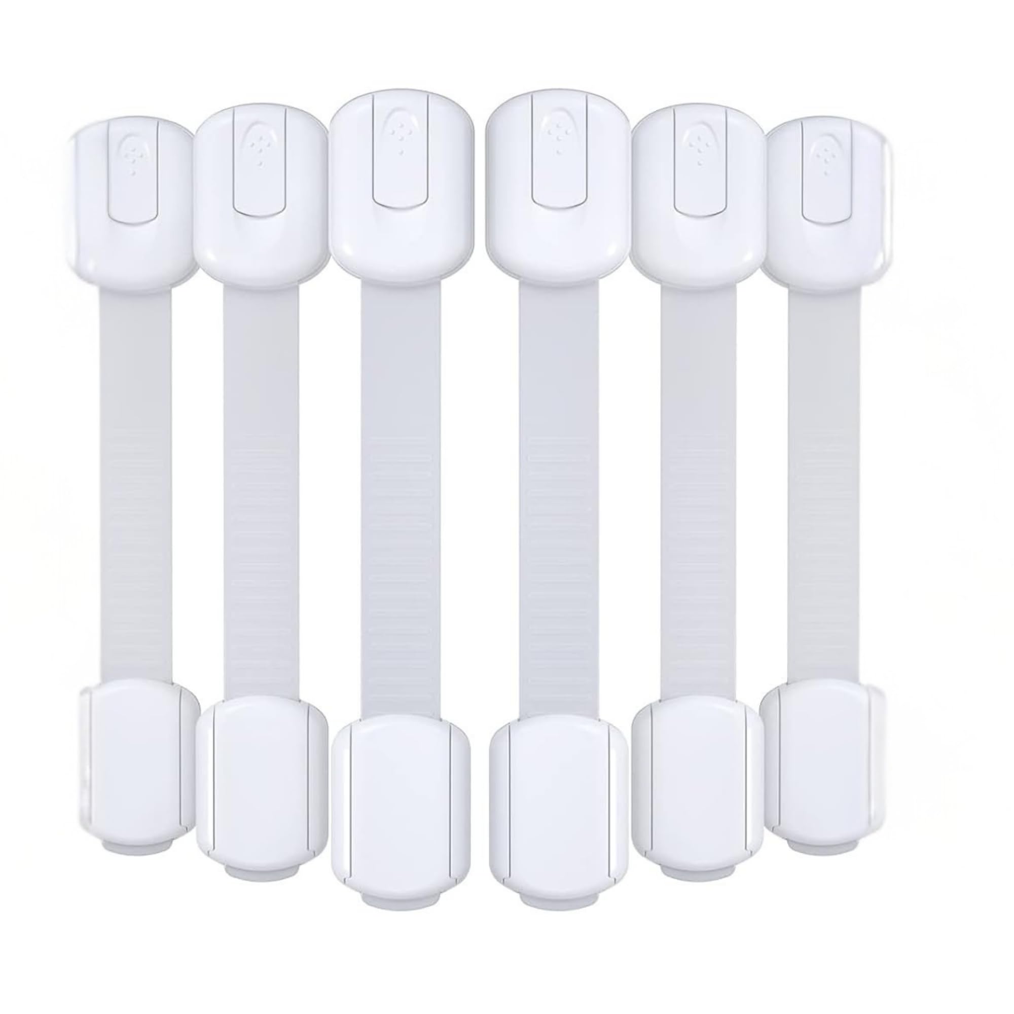 Safer Giggles Cupboard Lock Strap 6 Pack, Child Safety Cabinet & Drawer Locks
