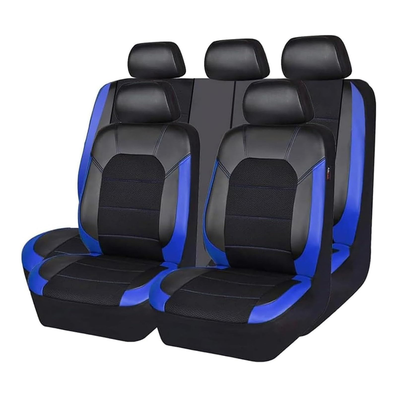 Fundas para Asientos de Coche para Toyota AVENSIS, Delanteros Traseros Universales Cuero Funda Asiento Coche Cómodo Cojines Impermeable,D/Black Blue
