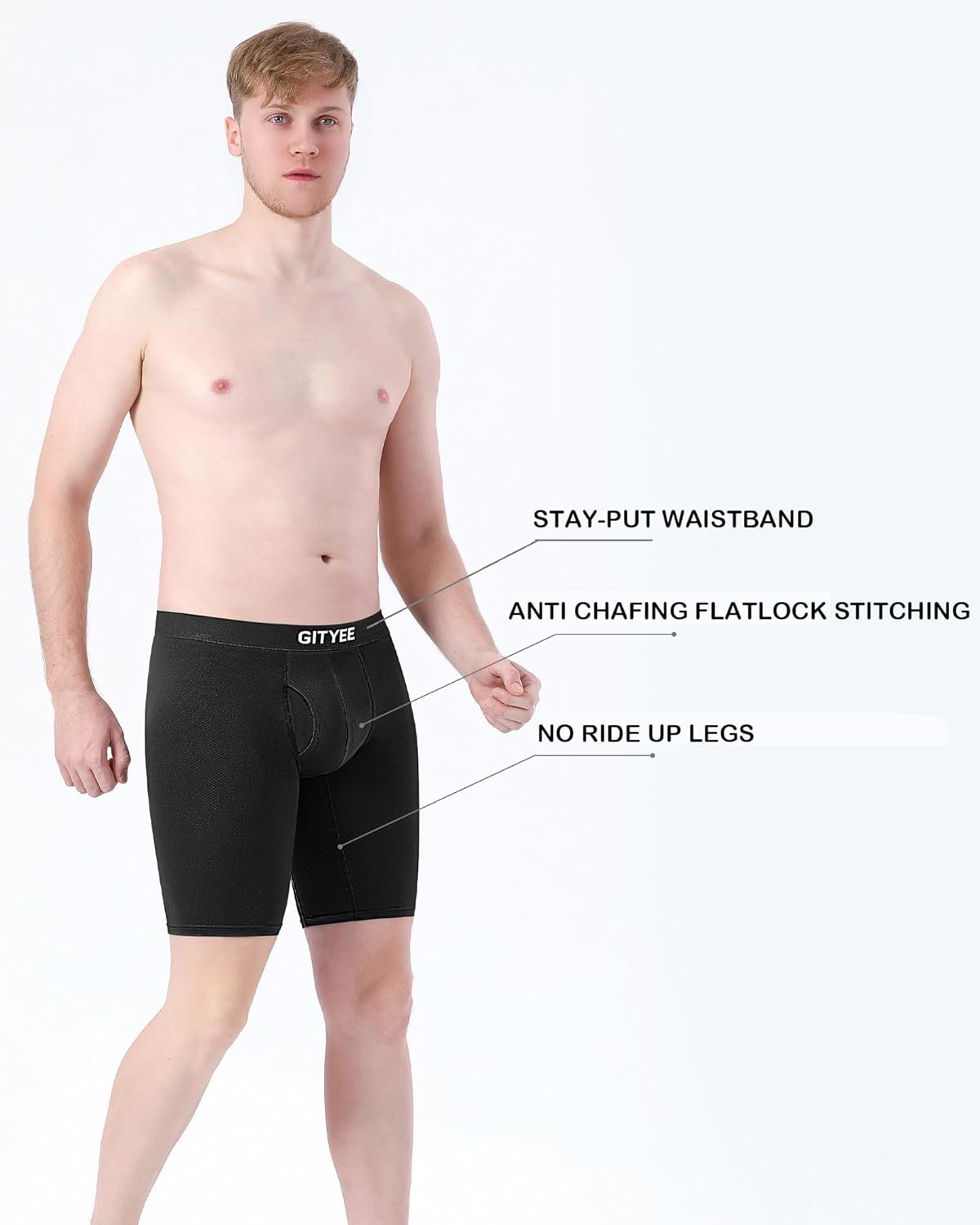 Men's Breathable Mesh Tagless Athletic Work Underwear Boxer Briefs, Pack of 5 - Image 4