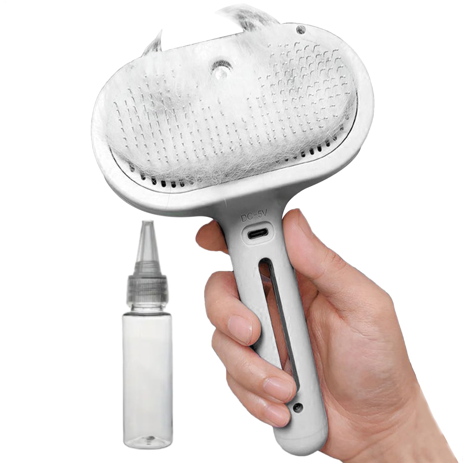 Cepillo de Vapor para Gatos - Cepillo De Vapor Ergonomico De Autolimpieza Para Gatos Y - Eliminacion De Masaje Suave Cuidado Muda Herramienta Con Tanque De Gran Capacidad Vaporizador