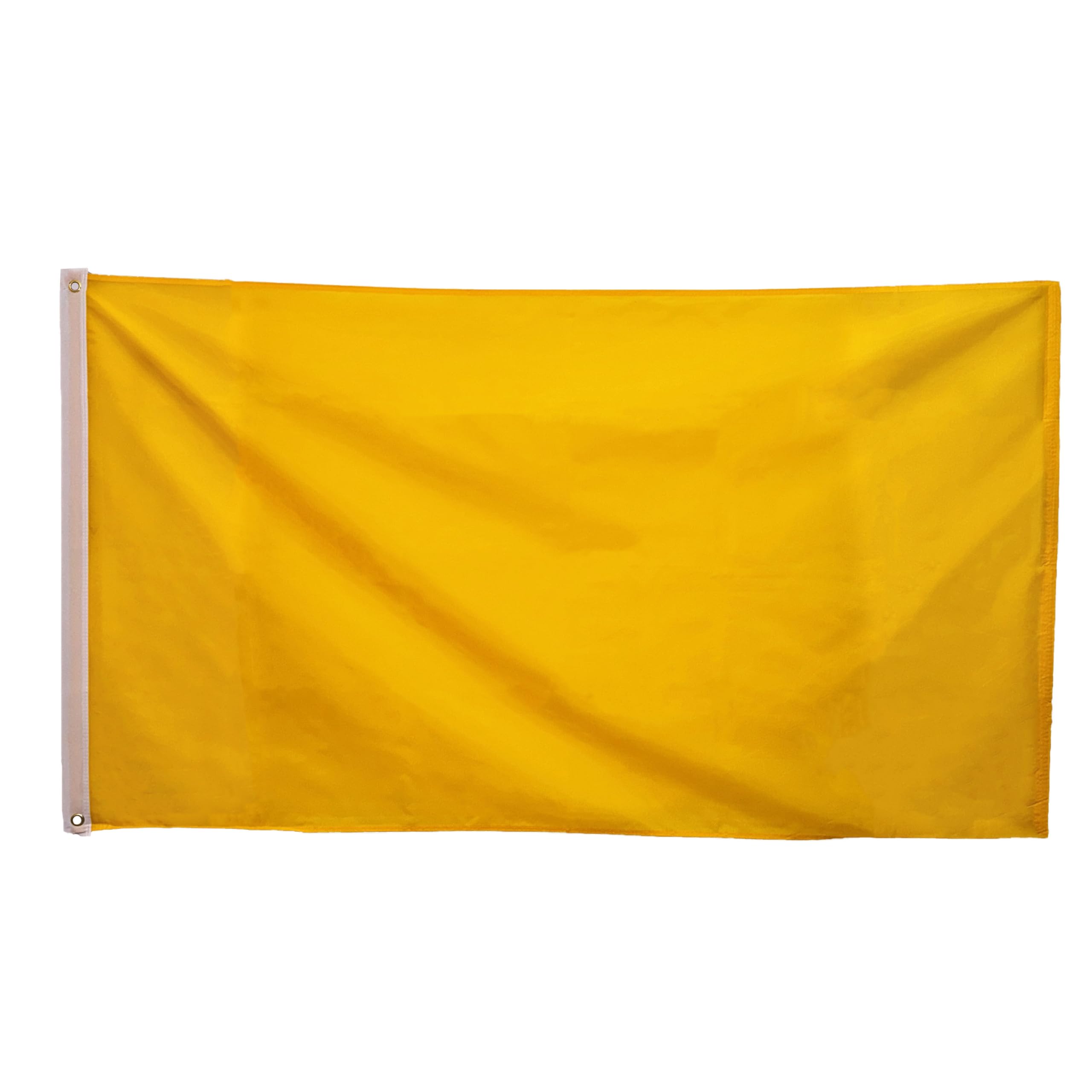 Flagtex Plain Yellow Heavy Duty Flag 210D Nylon with Eyelets 5ft x 3ft (150cm x 90cm)