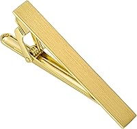 HAWSON 2 Inch Tie Clips for Men - Premium Brass Tie Bars for Skinny Neckties, Gold Silver Black, 1/3/4 Pack Gift Sets