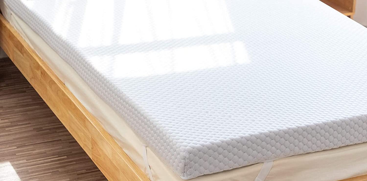 Topper - Coprimaterasso viscoelastico Nucleo 100% viscoelastico | 160 x 190 | Spessore 5 | Fabbricazione Spagna | Coprimaterasso Trattamento Sanitized | Sollievo della tensione muscolare | Sfoderabile