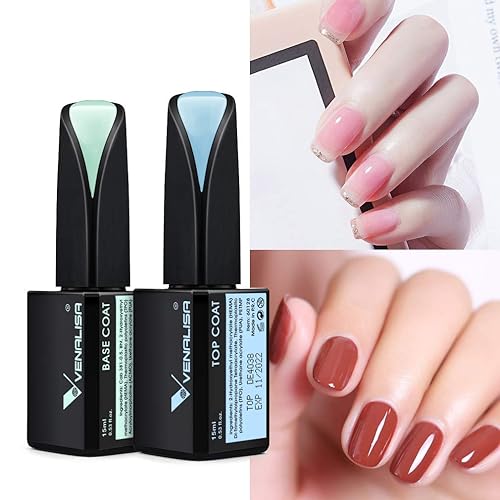 Miniatura 8 de VENALISA - Juego de 2 piezas de base y capa superior de gel de 05fl oz esmalte de capa superior de gel sin limpiar esmalte de capa superior de gel