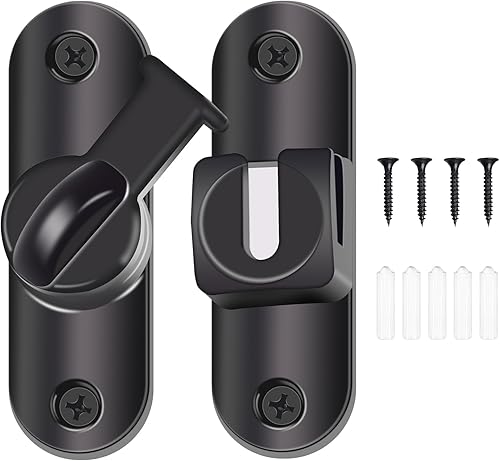 Cerradura de puerta de granero de 90180 grados, cierre de puerta de granero grueso de aleación de zinc resistente, pestillo de puerta de seguridad