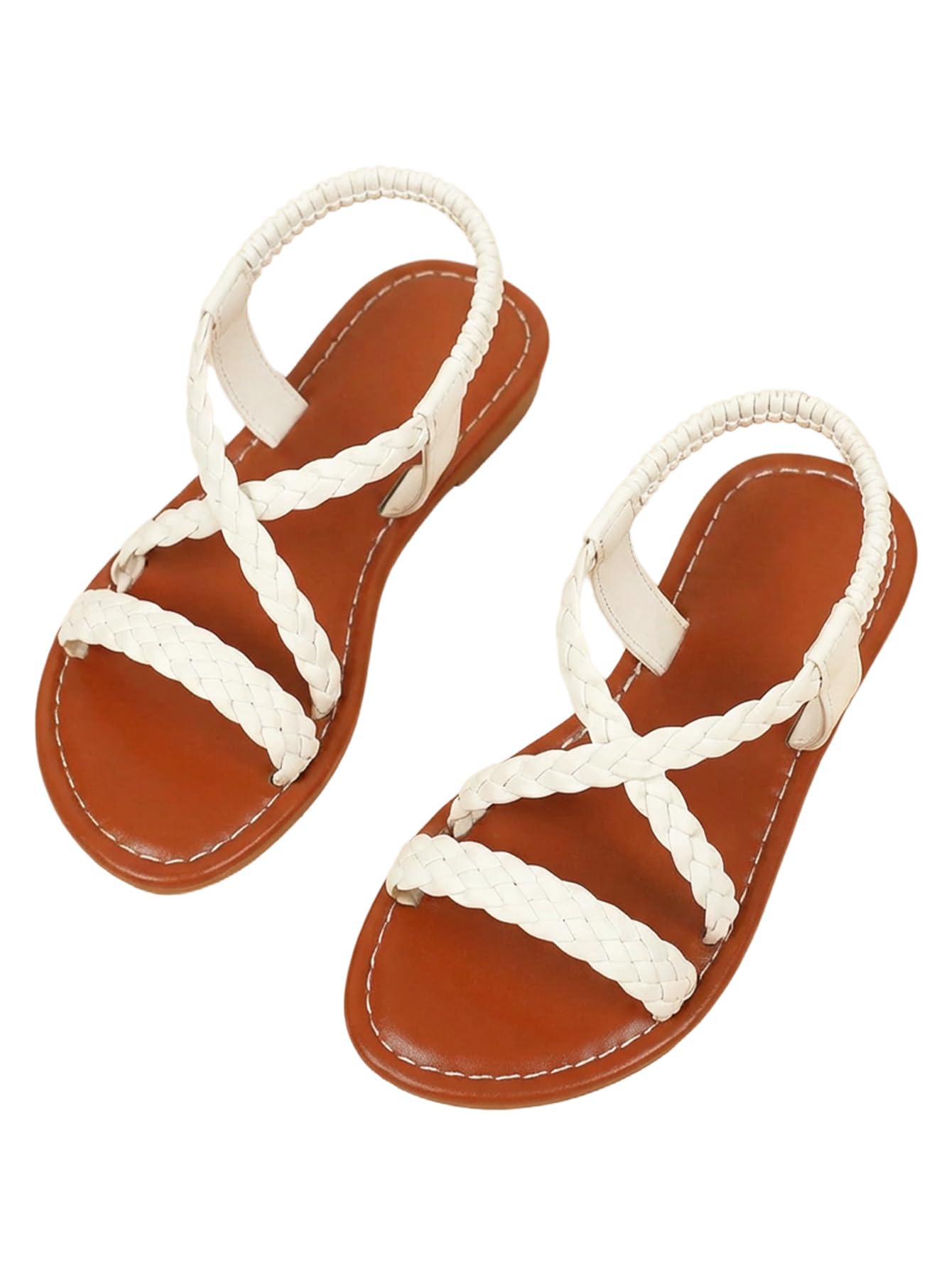 Girl's Sandals Dressy Ankle Strap Sandal Open Toe Bridal Slides Flats Summer Cute Vacation Sandals