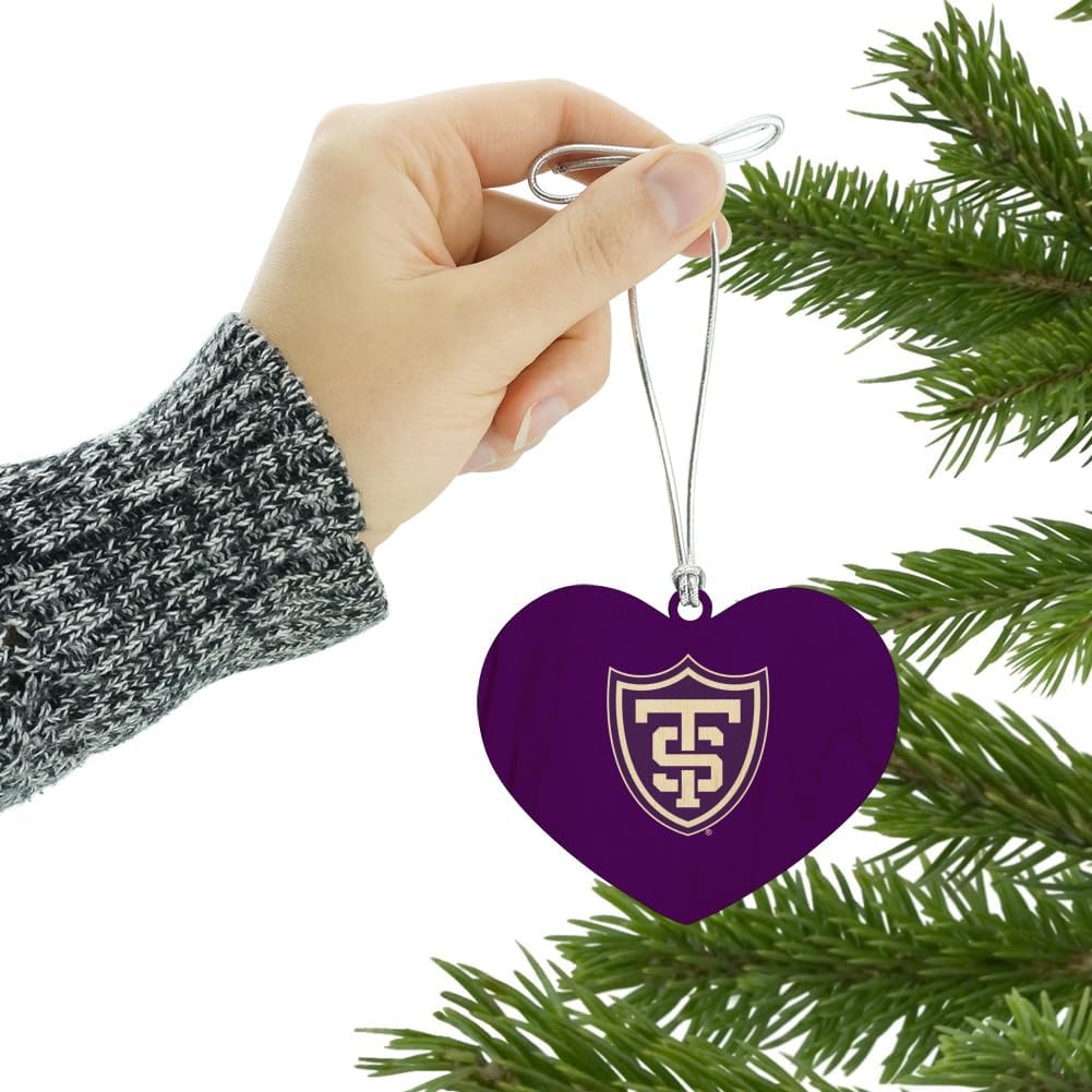 GRAPHICS & MORE University of St. Thomas Primary Logo Heart Love Wood Christmas Tree Holiday Ornament - Image 3