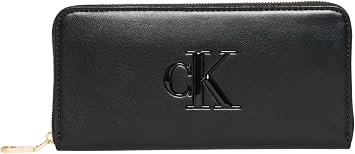 Calvin Klein BOLD CK LONG ZIP AROUND C zdan Kad n BLACK Tek Beden