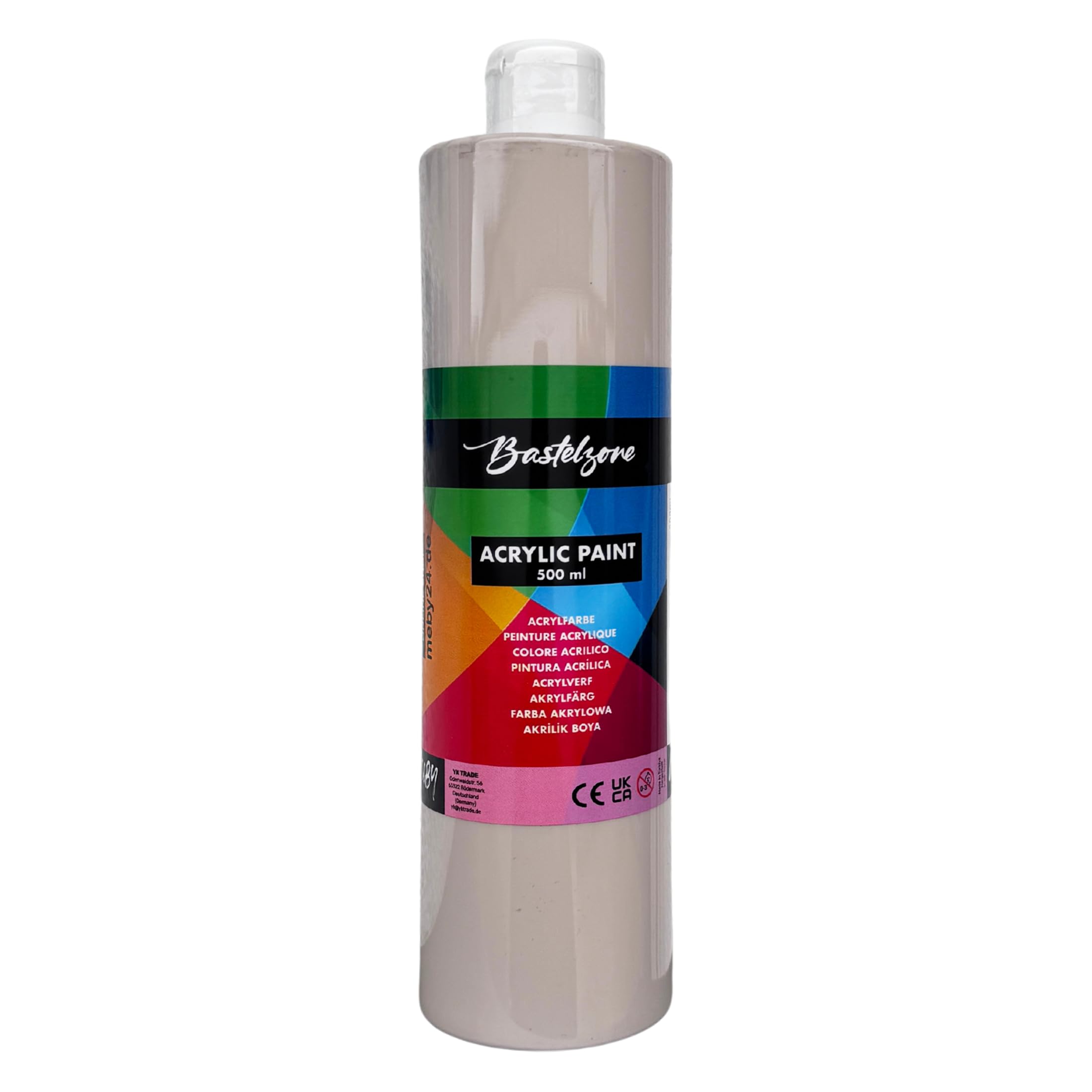 Farbello Acrylverf 500 g – sterk gepigmenteerde, watervaste kunstenaarsverf voor acrylpolijsting, canvas, hout, steen, papier en metaal – lichtgevende verfkleuren (wit