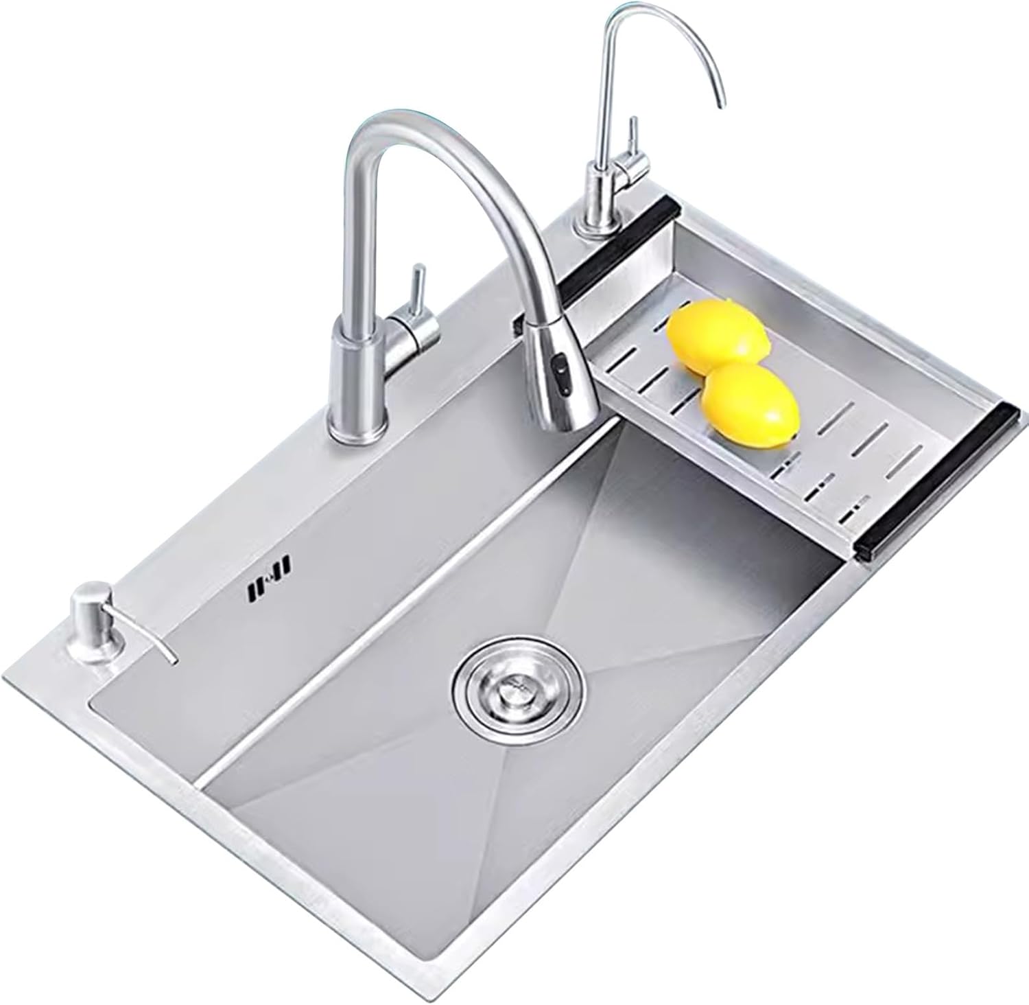 Silver Kitchen Sink Stainless Steel Sink Single Bowl Sinks