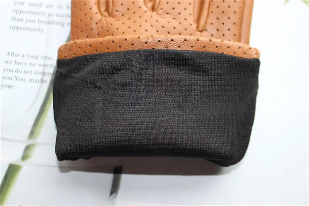 Gants en cuir pour homme en maille respirante pour écran tactile