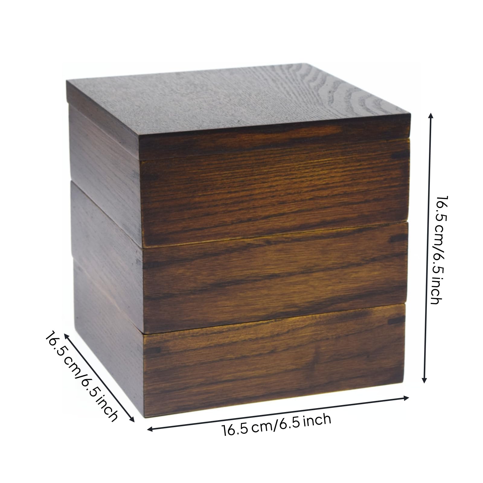 Boîte Bento Bois sans BPA Boîte Repas Japonaise Bois Double Couche
