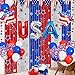 Red White and Blue Balloons Party Decorations with Patriotic Theme Foil Fringe Curtain for Graduation Party Supplies Nautical Veterans Memorial Day 4th of July Balloon Arch Decorations