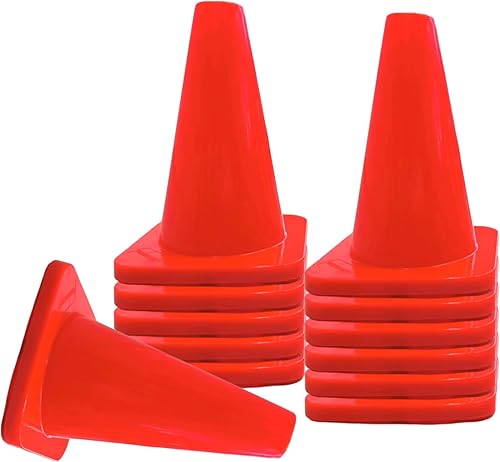 6in9in12in28in Heavy Duty Agility Training Cones for Sports & Kids Coaching, Field Markers for Motorcycle, Bikes, Traffic, Basketball, Soccer