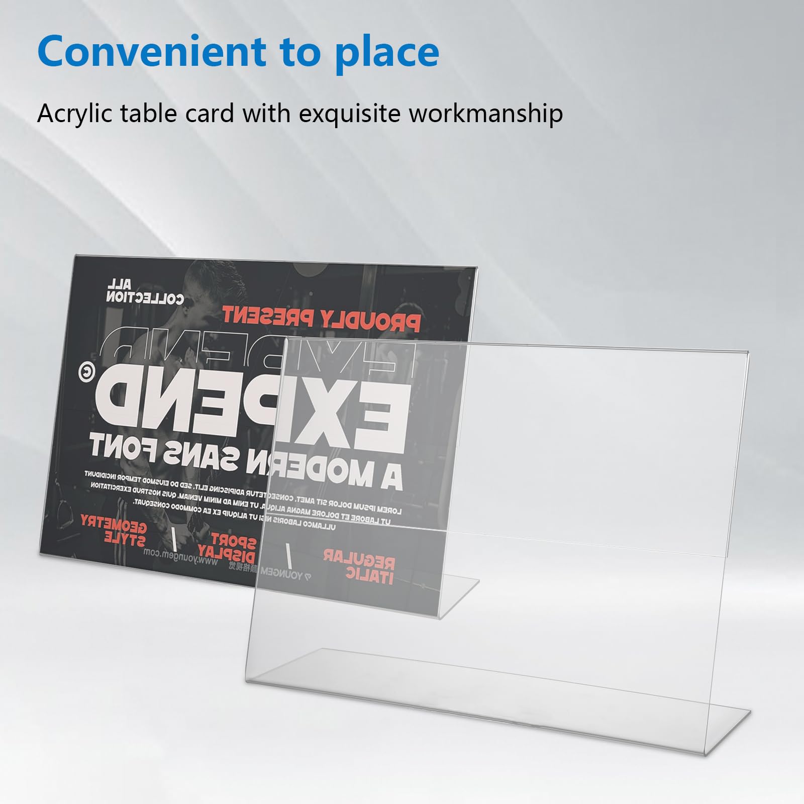 JMIATRY 8 pezzi Espositore A5, Porta Menu Da Tavolo A5, Portacartelli in Acrilico A5 per Cartelli, Brochure, Volantini