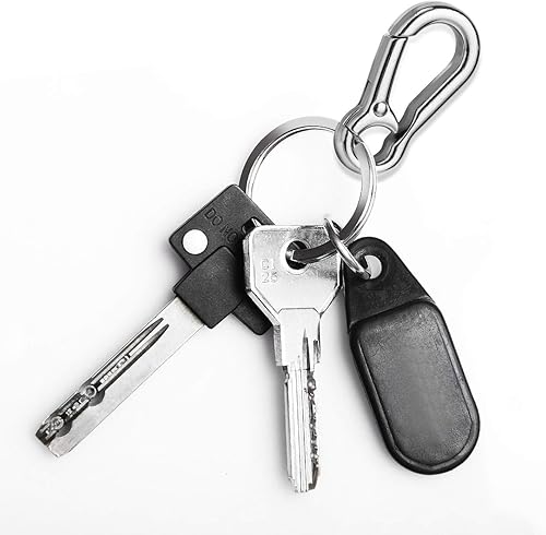 Miniatura 6 de Cridoz - Clip para llavero con llavero 4 ganchos para llavero con 16 llaveros para llaves de automóvil etiqueta de perro y llavero tamaños surtidos