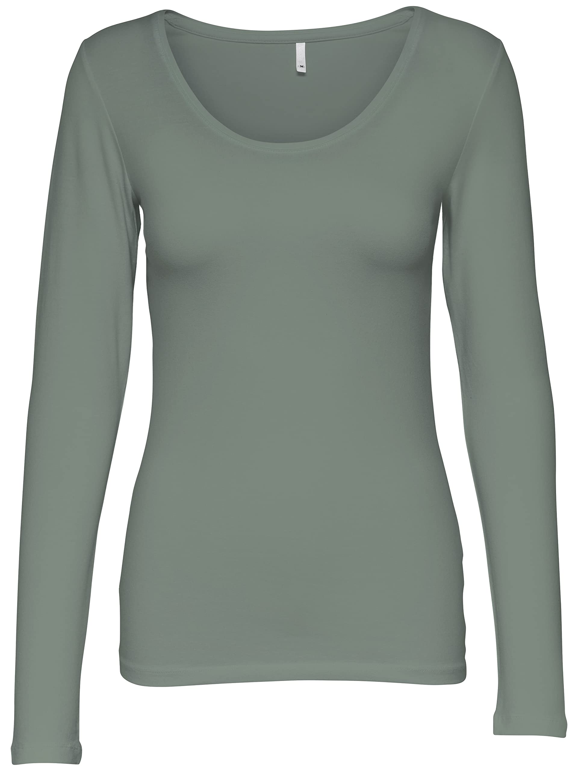 ONLY 3er Pack Damen Langarmshirt schwarz und weiß Langarm Basic Longsleeve Sommer aus 95% Baumwolle XS S M L XL 15209156