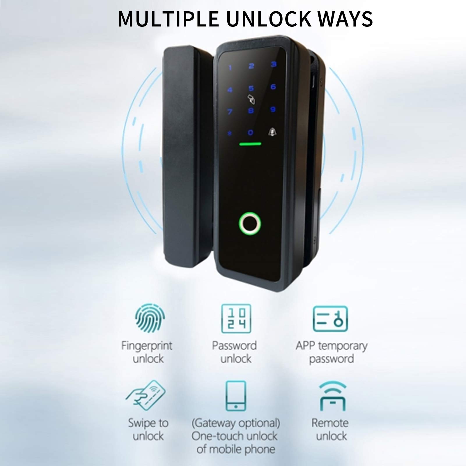Nutriess Bluetooth Intelligent Lock Fingerprint Password IC Card NFC Unlock TTLOCK APP Remote Control Home Office Access