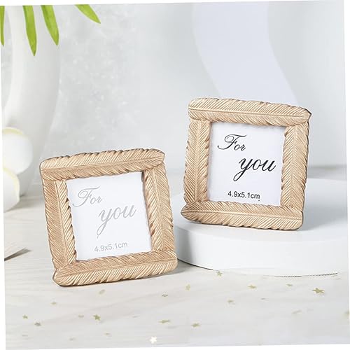 Miniatura 3 de NOLITOY Carpeta de fotos pequeña, 8 unidades, juego dorado, decoración antigua, decoración de mesa, marcos de pósteres pequeños para colgar en la