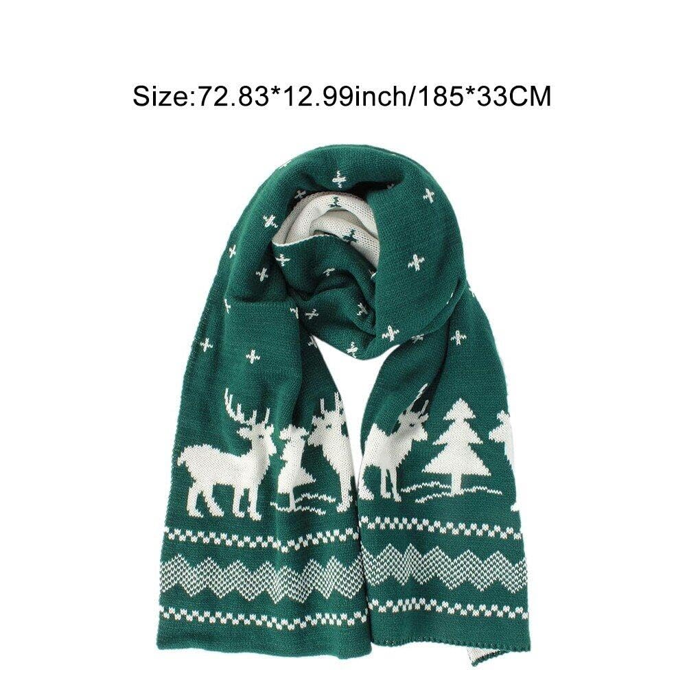 Produktbild von Damen Weihnachtsschal Mit Rentier-Muster – Großer, Vielseitiger Winter-Schal