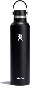 Hydro Flask Water Bottle - Insulated Stainless Steel - Non Spill, Leakproof in 24 Oz Black
