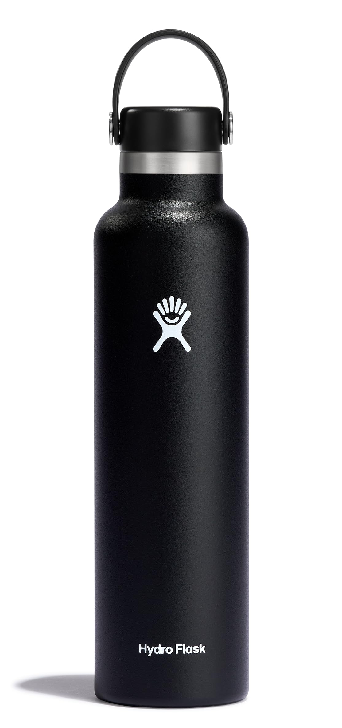 Water Bottle - Insulated Stainless Steel - Non Spill, Leakproof in 24 Oz Black