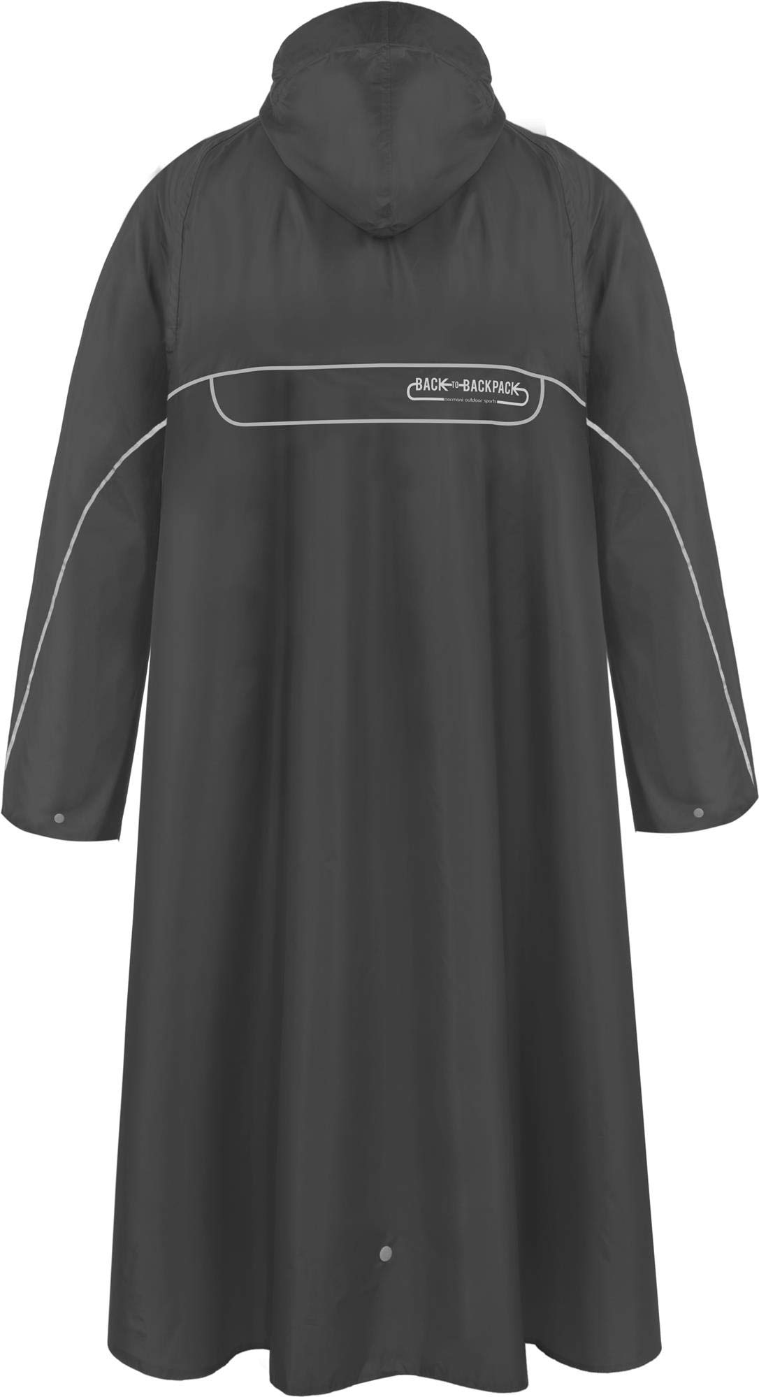 normani Regenponcho mit Rucksackfunktion - Wassersäule: 12.000 mm - Outdoorponcho - Extra Langer Wanderponcho Regencape Reiseponcho mit Ärmeln für Damen und Herren
