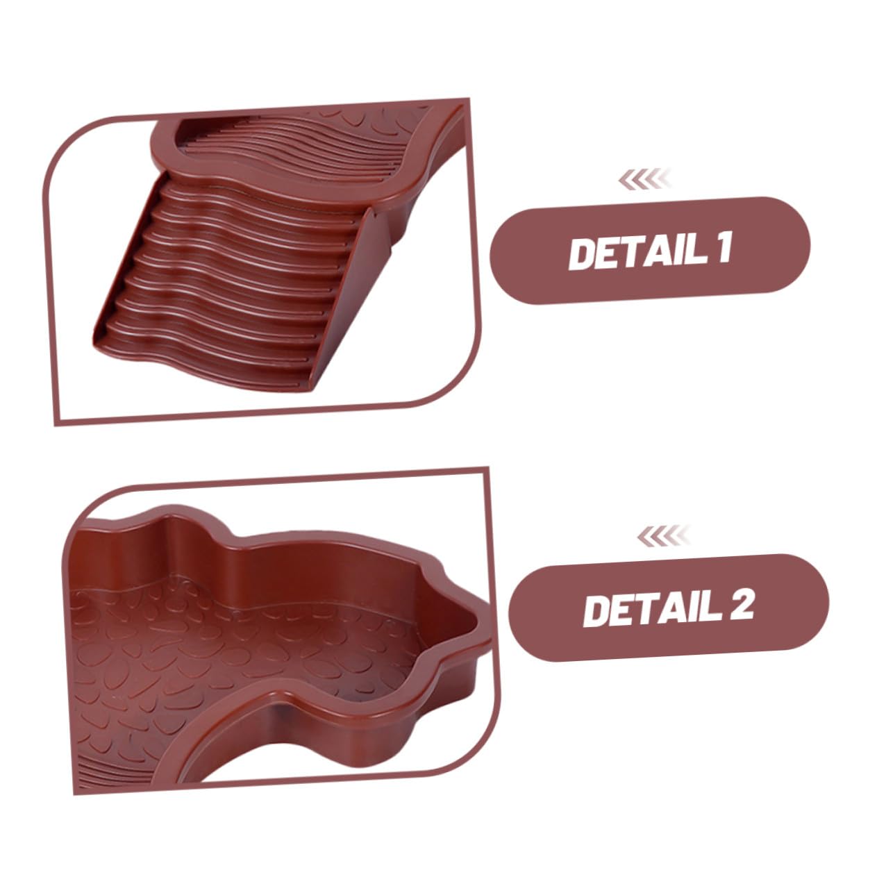 Toyvian 2 Pezzi d Acqua per Tartarughe con Antiscivolo Vasca Bagnatura per Rettili Piccoli Piattaforma per Crogiolarsi e Arrampicata Materiale Facile da Pulire per Habitat