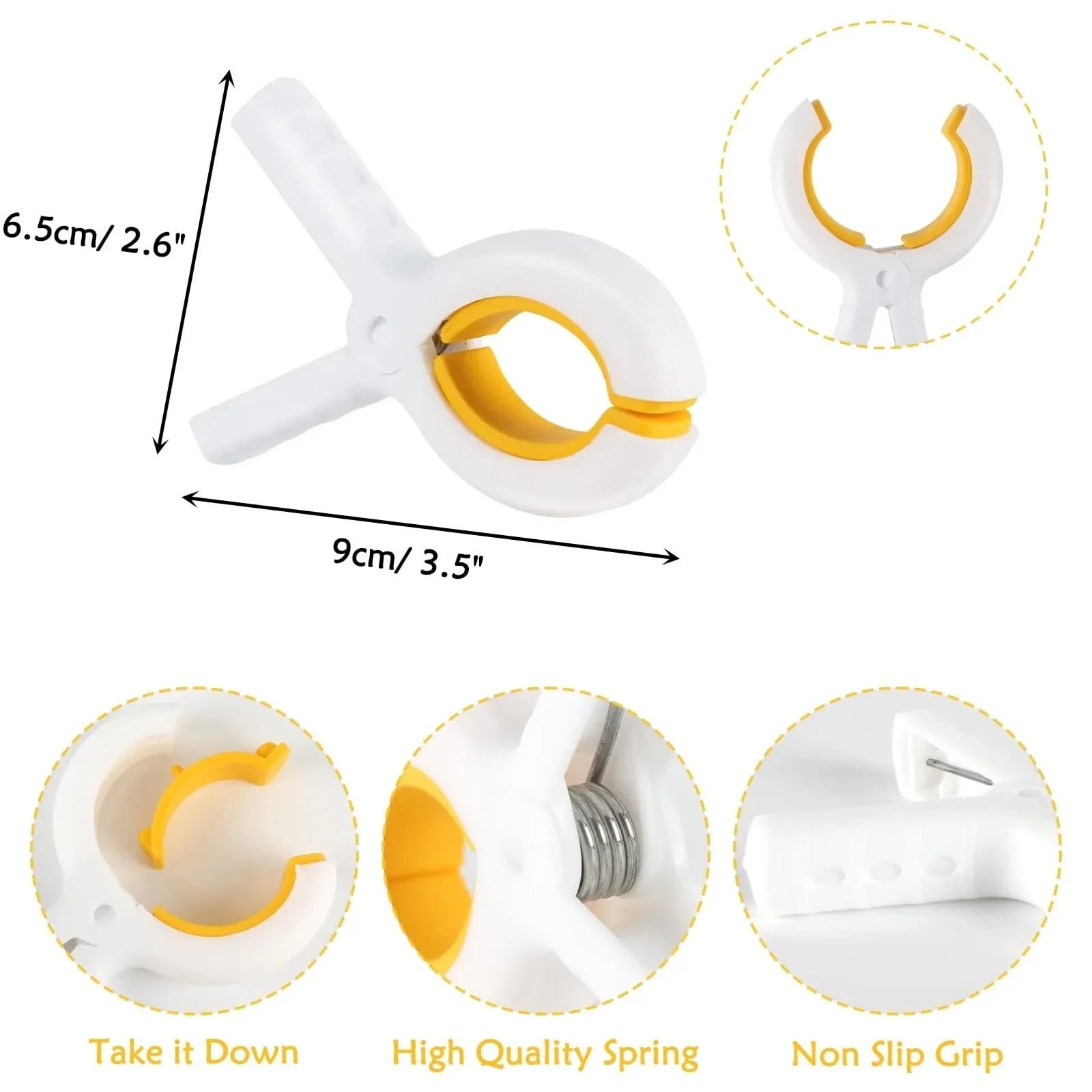 Mollette Per Bucato Mollette for teli da spiaggia resistenti, mollette for lettini prendisole, sedie piscina, crociere, grandi for bucato antivento for stendere il(16 Pack)