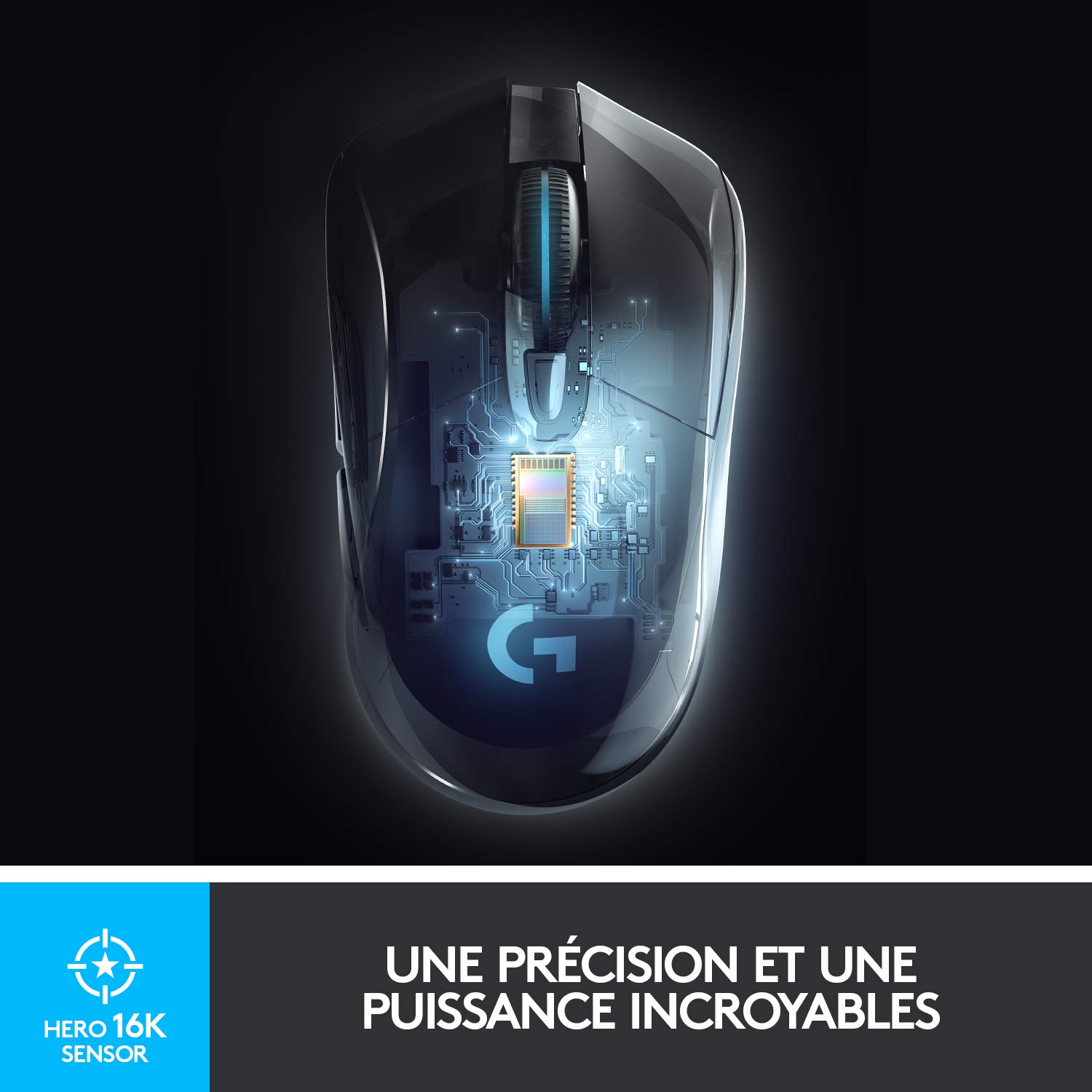 Logitech G703 LIGHTSPEED Souris Gamer sans Fil, 16000 PPP, RVB Gaming, Ultra-Léger, 6 Boutons Programmables, Mémoire Intégrée, Batterie Longue Durée, Compatible avec PC/Mac - Version Allemande - Noire