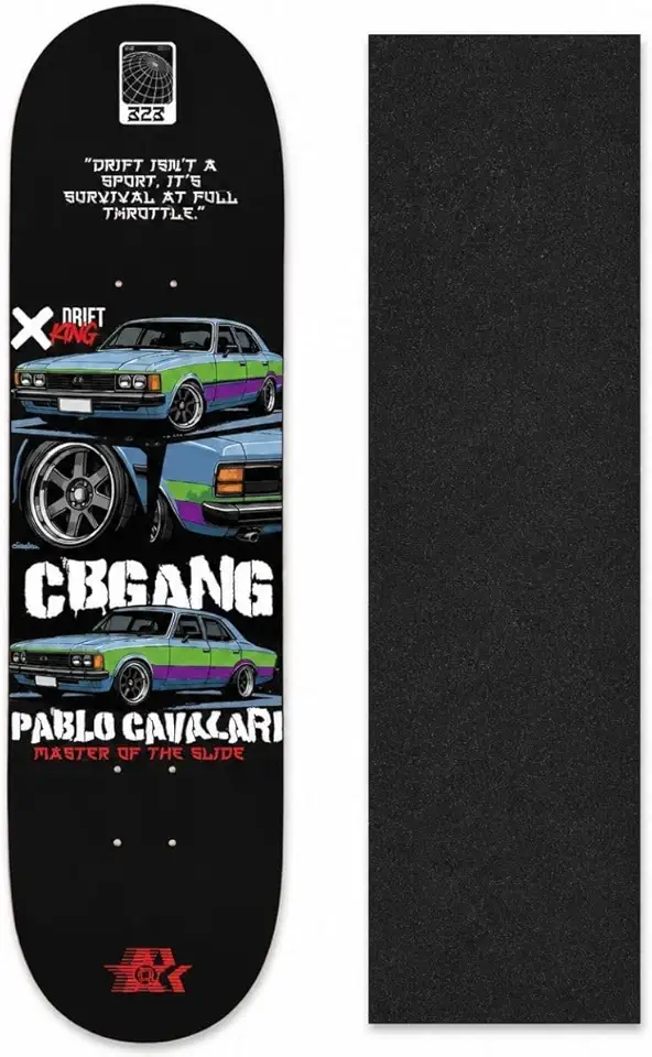 Shape Para Skate Maple CBGANG Pablo Cavalari Drift 8.0 + Lixa Nacional Gratuita